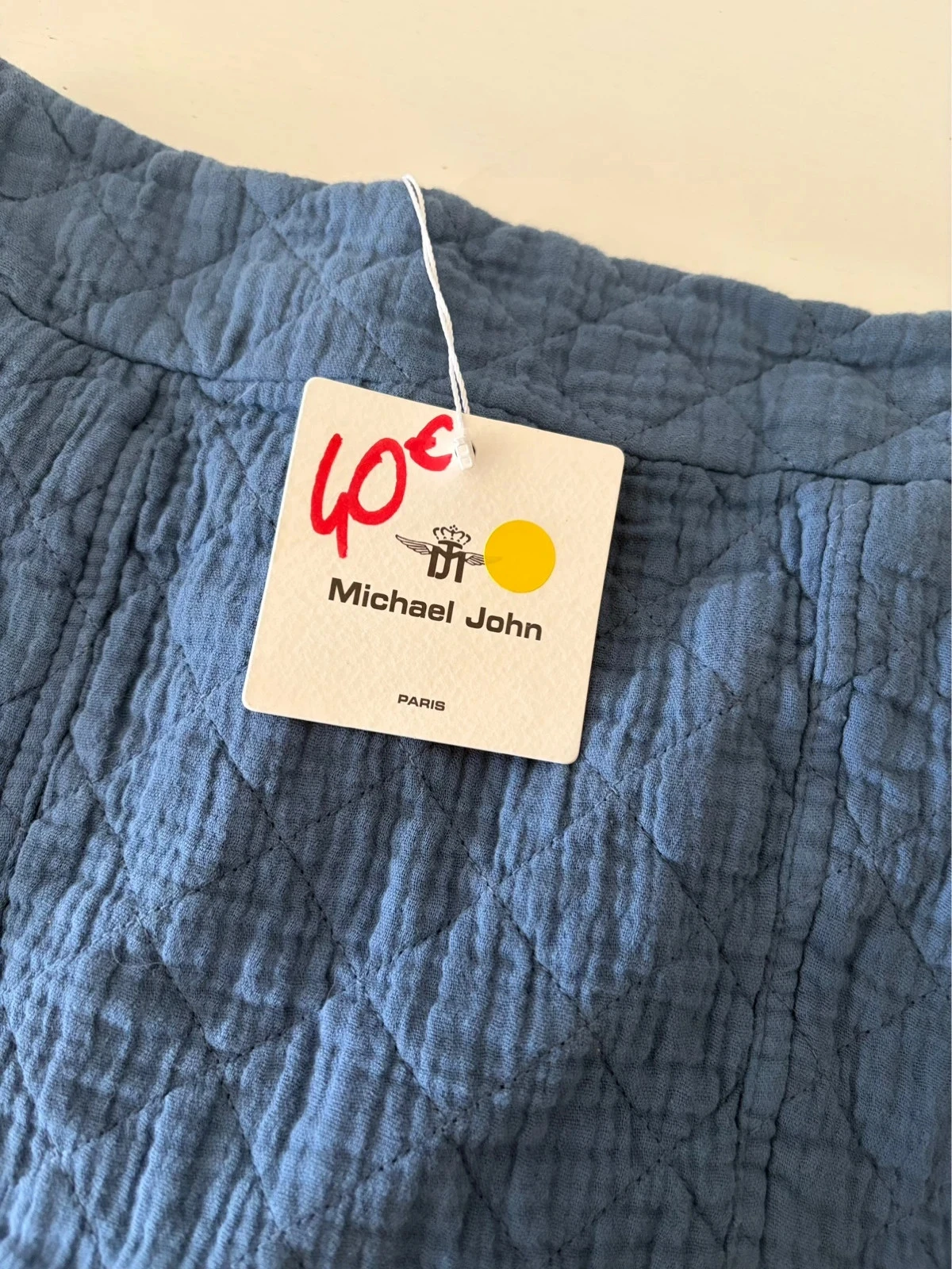 💙 Falda acolchada azul petróleo Michael John Paris – Nueva con etiqueta – Talla M/L – photo 2